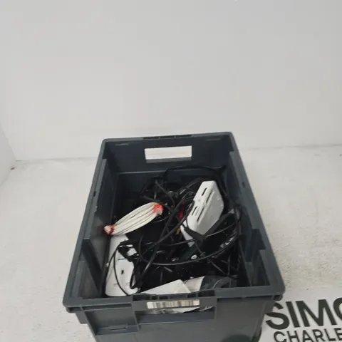 TOTE OF APPROXIMATELY 12 ASSORTED ITEMS TO INCLUDE: TALKTALK ROUTER 