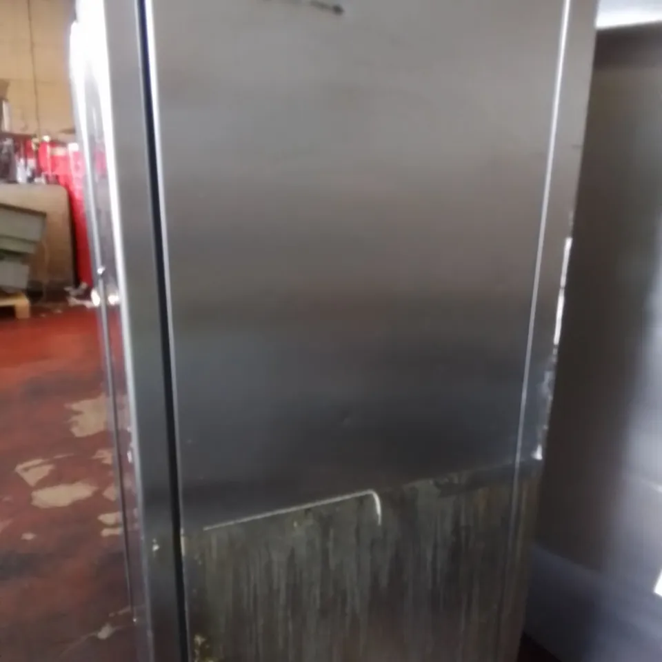 LARGE COMMERCIAL DOUBLE DOOR STAINLESS FOOD REFRIGERATOR UNIT 