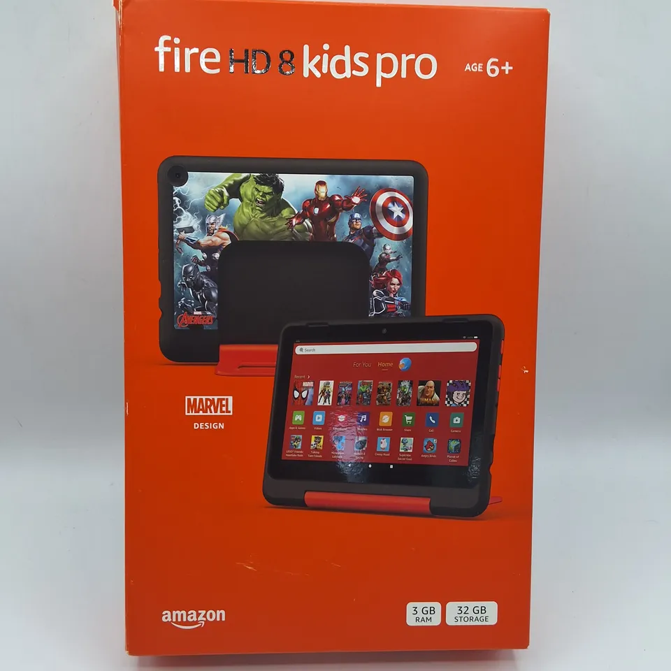 BOXED AMAZON FIRED 8 KIDS PRO MARVEL EDITION 3GB 32GB