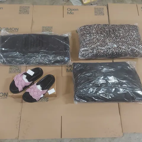 PALLET CONTAINING APPROXIMATELY 150x BRAND NEW ASSORTED DESIGNER CLOTHING ITEMS INCLUDING: SIMPLY BE JACKETS AND SHOES ECT