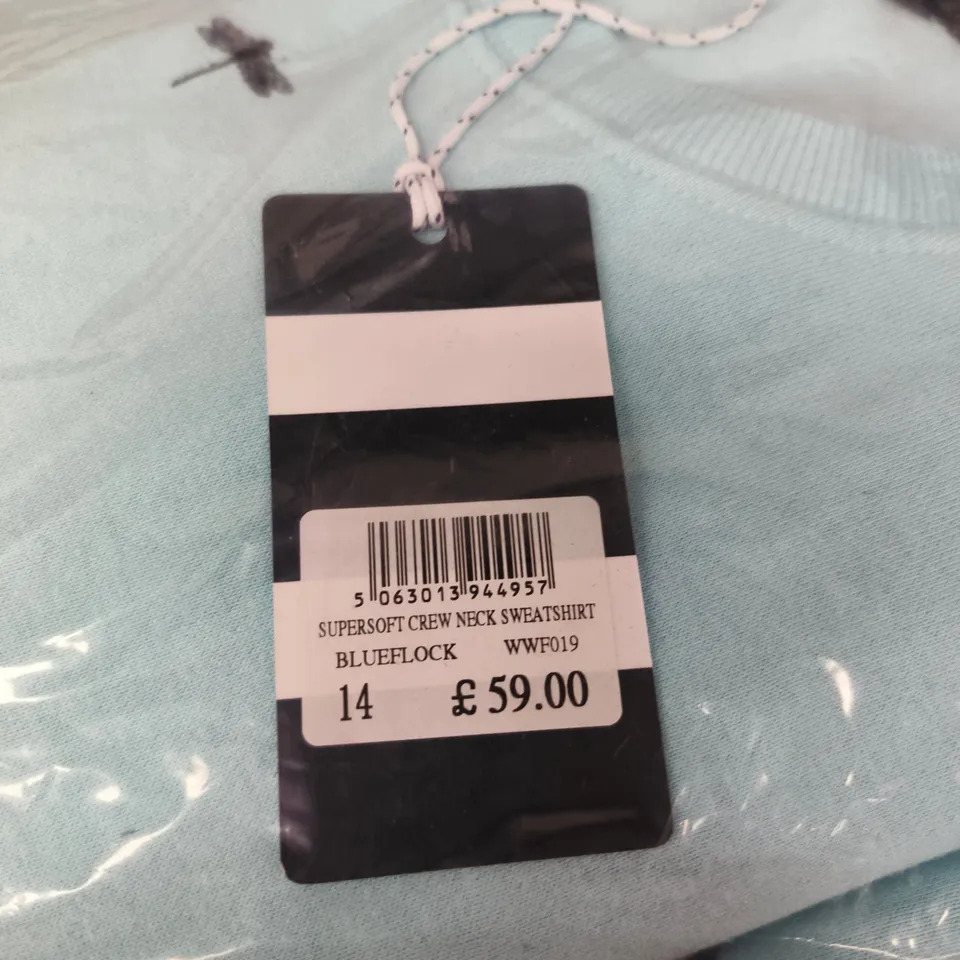 BAGGED CREW CLOTHING COMPANY SUPERSOFT SWEATSHIRT - SIZE 14