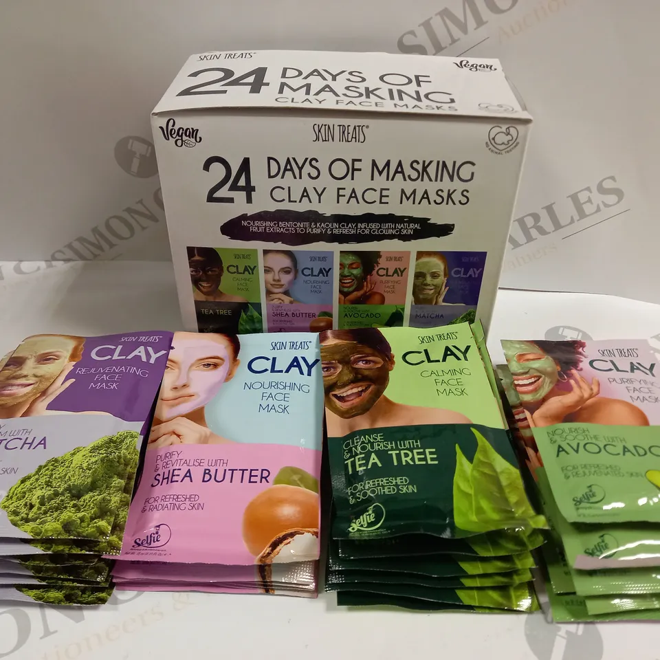 5 SETS OF APPROX 24 SKIN TREATS CLAY FACE MASKS