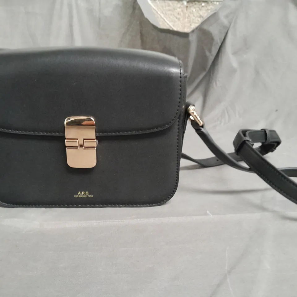 A.P.C BLACK OVER SHOULDER BAG 