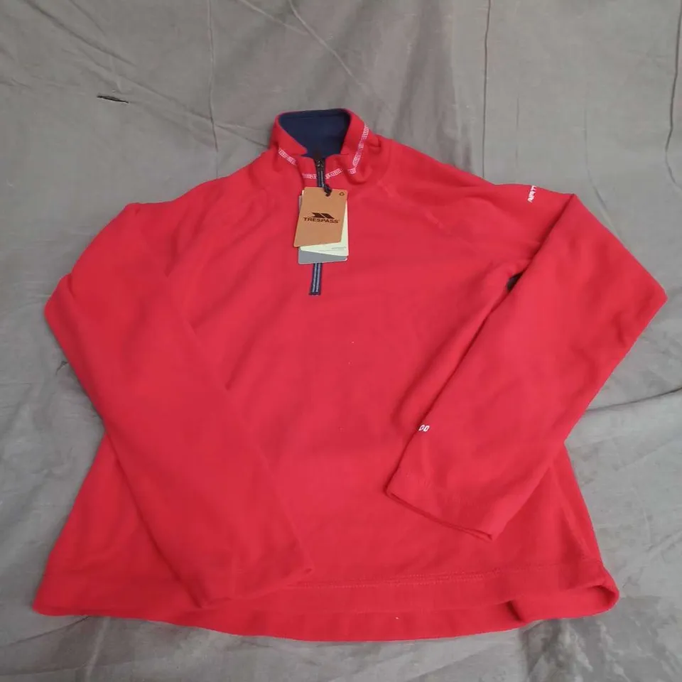 TRESPASS AIRTRAP FLEECE IN RED SIZE XS