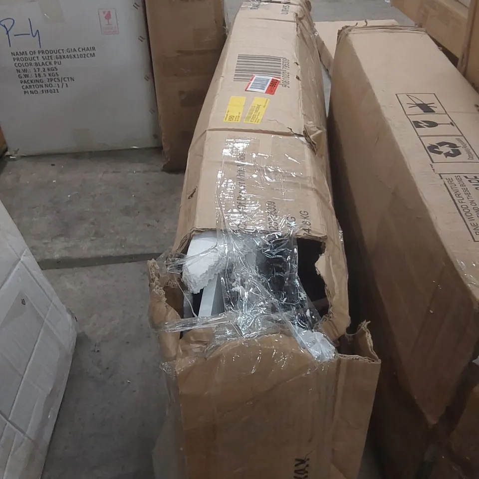 BOXED 6 CHEST OF DRAWER WHITE WIDE