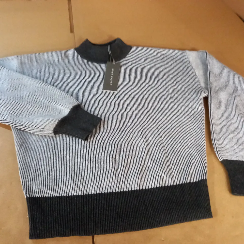 MINT VELVET GREY PLAITED DETAIL JUMPER - MED