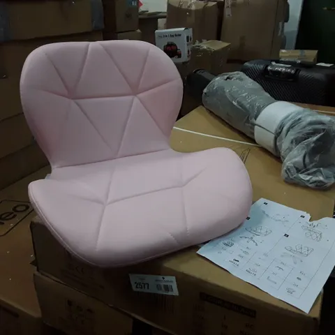 BOXED FAUX LEATHER OFFICE CHAIR-PINK (1 BOX)