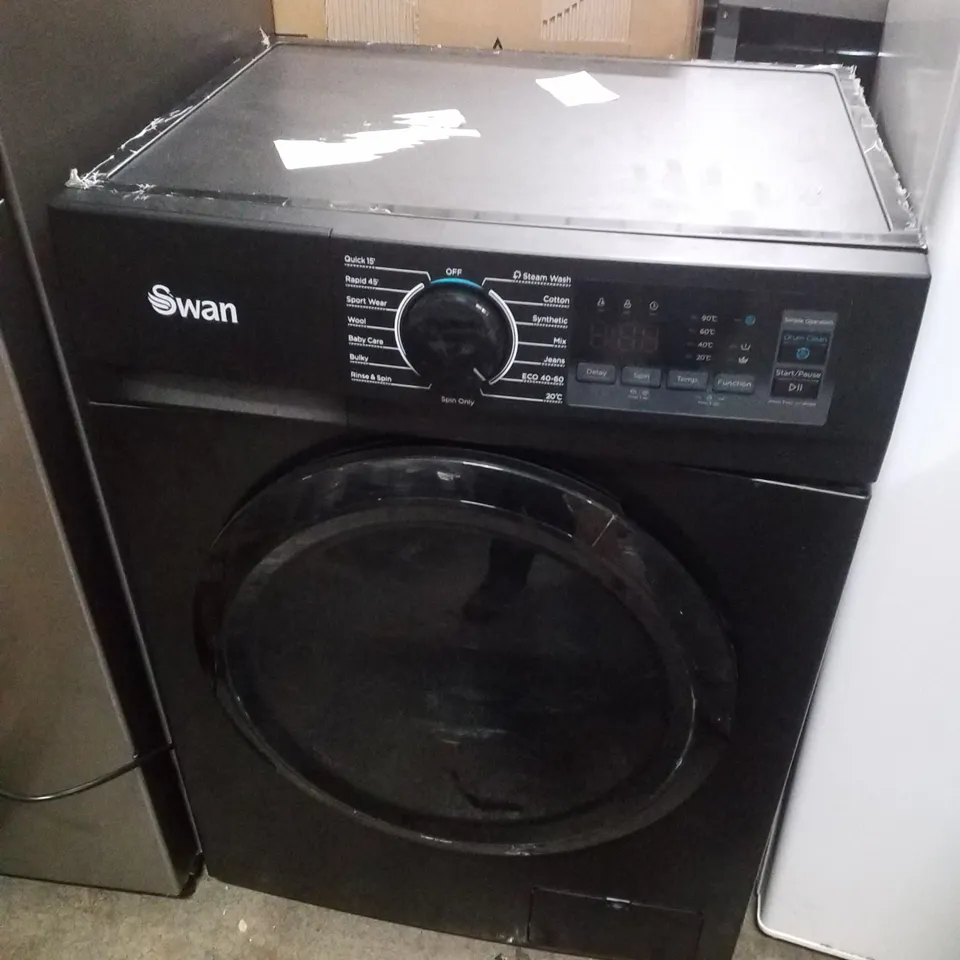 SWAN 8KG 1400 SPIN FREESTANDING WASHING MACHINE - BLACK