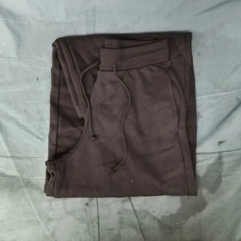 BERSHKA WIDE-LEG SWEATPANTS IN CHOCOLATE SIZE UNSPECIFIED