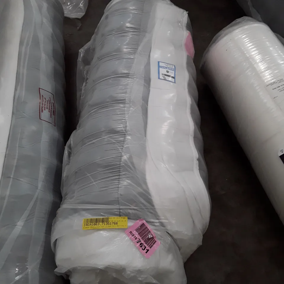 QUALITY BAGGED ROLLED COMFORT OPEN COIL SINGLE 3' MATTRESS