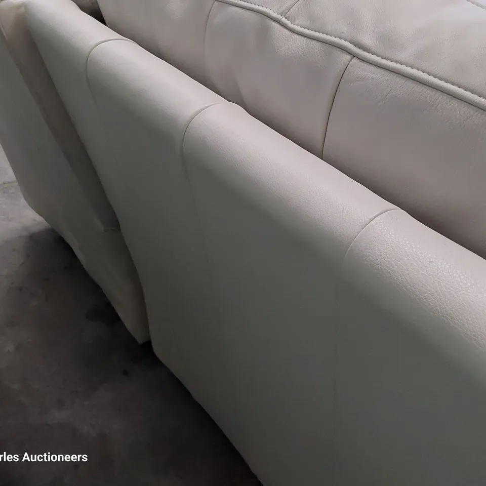 QUALITY BRITISH DESIGNER G PLAN WASHINGTON POWER RECLINING THREE SEATER SOFA CAPRI STONE LEATHER 