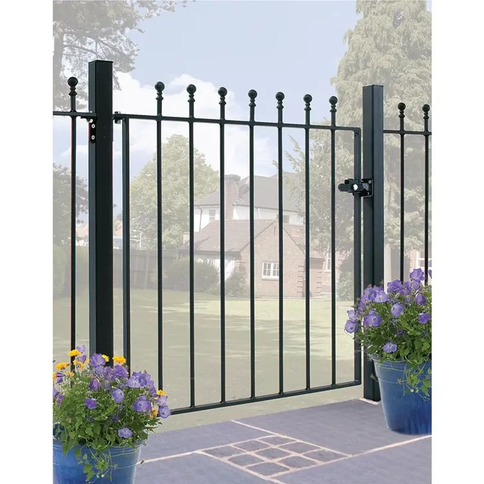 BOXED BEGONIA BALL TOP LOW BLOW METAL GARDEN GATE