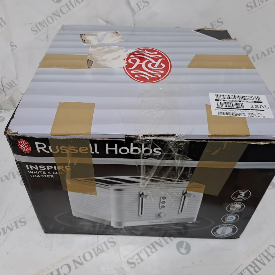 BOXED RUSSEL HOBBS INSPIRE 4 SLICE TOASTER RRP £94
