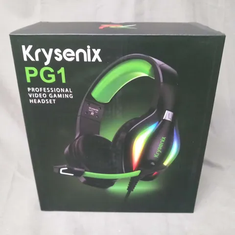 BRAND NEW BOXED KRYSENIX PG1 PROFESSIONAL VIDEO GAMING HEADSET