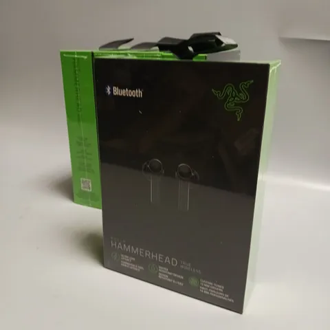 LOT OF 5 SEALED BOXED RAZER HAMMERHEAD HEADPHONES IN BLACK ANG GREEN