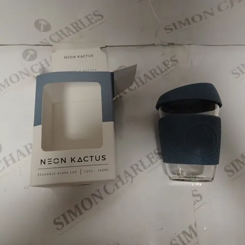 NEON KACTUS REUSABLE GLASS CUP