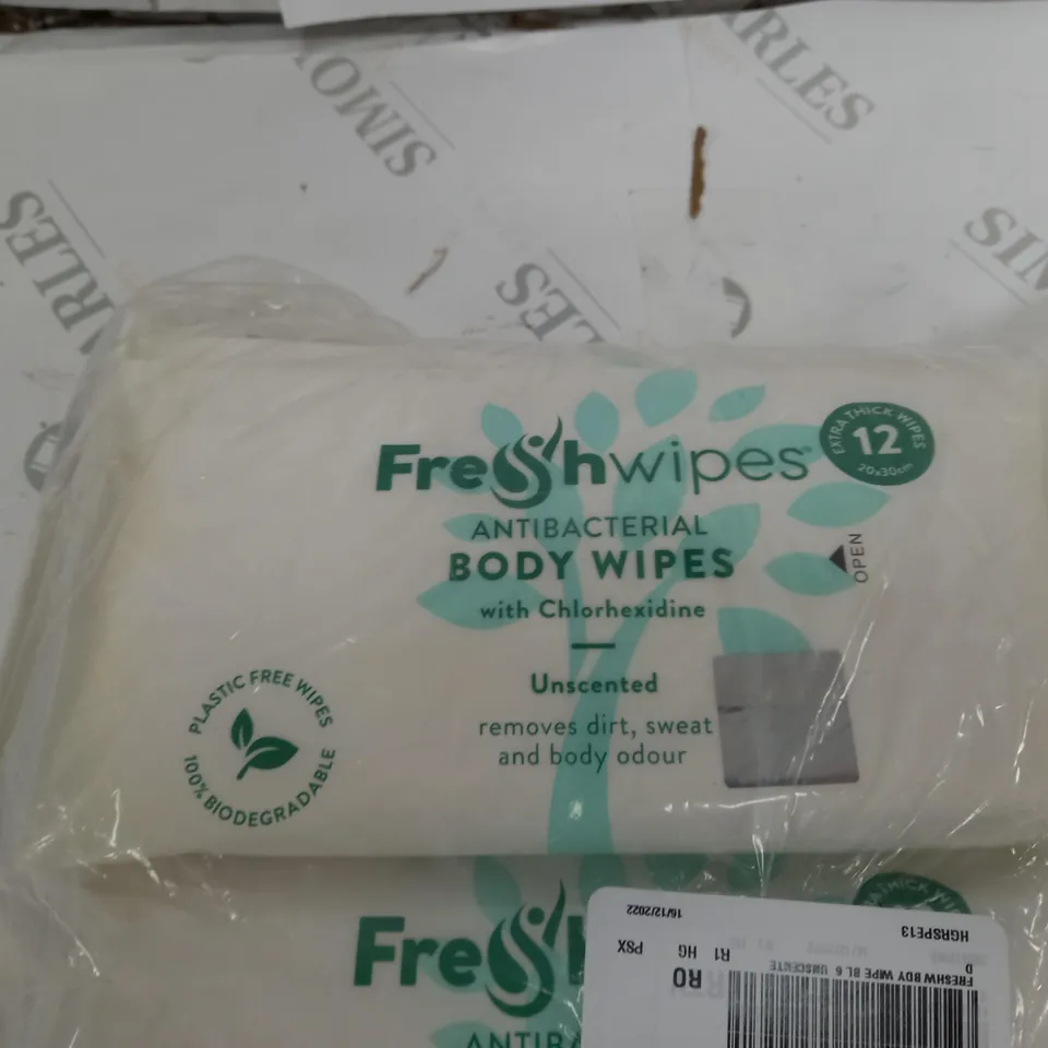 3 PACKS OF FRESHWIPES ANTIBACTERIAL BODY WIPES 