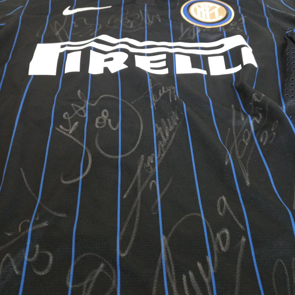 AUTHENTIC SIGNED INTER MILAN 2014 HOME SHIRT - "JONATHAN 2" - MEDIUM