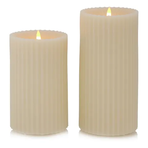 MY GARDEN STORIES SET OF 2 FLUTED OUTDOOR WAX CANDLES