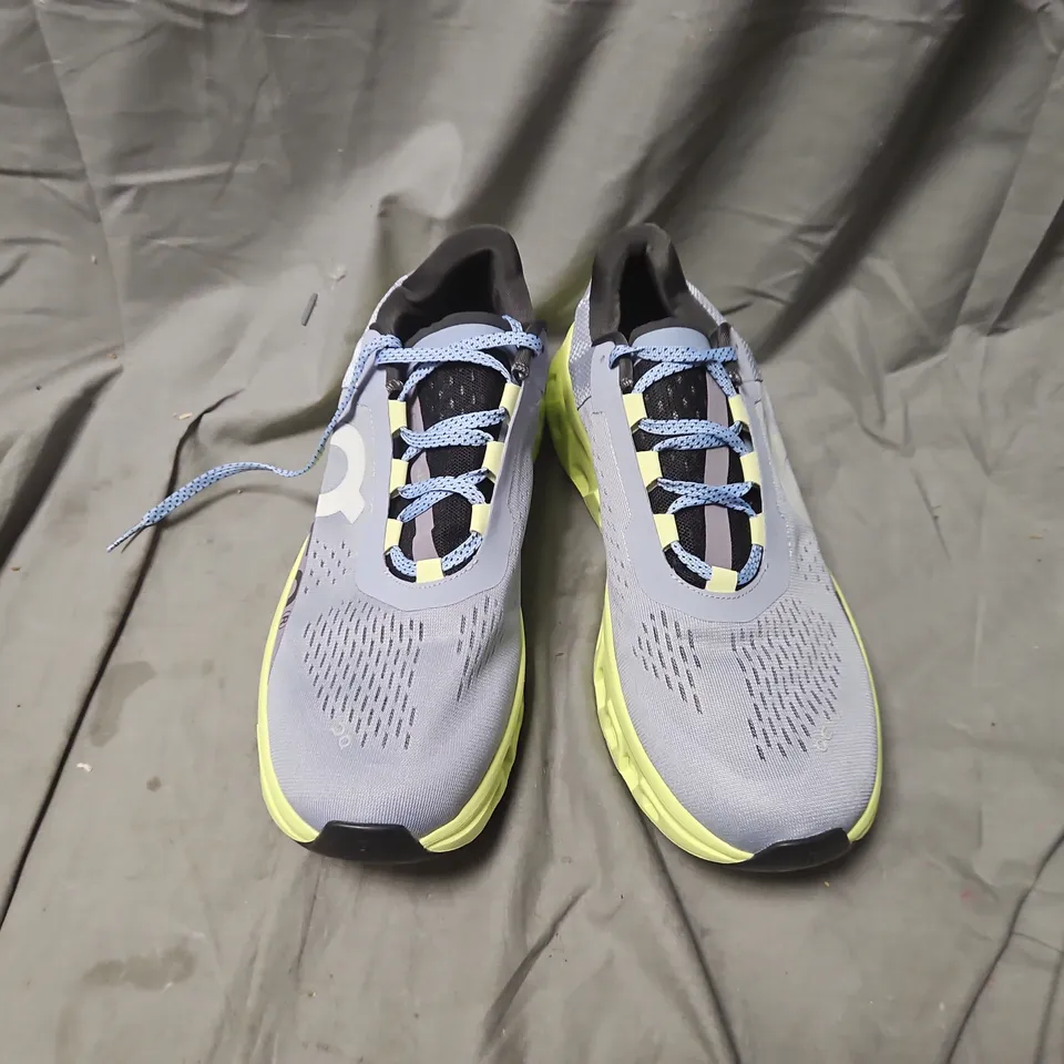 ON RUNNING CLOUDTEC MEN'S RUNNING SHOES – GREY/NEON, UK 9.5 (US 10, EU 44)