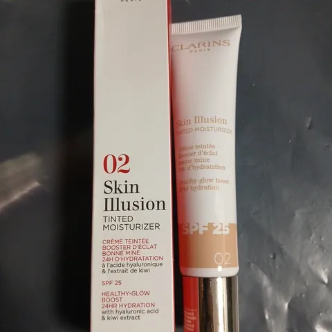 CLARINS SKIN ILLUSION TINTED MOISTURISER SPF25 – SHADE 02