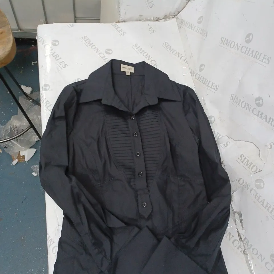 KAREN MILLER SIZE 14 BLACK SHIRT 