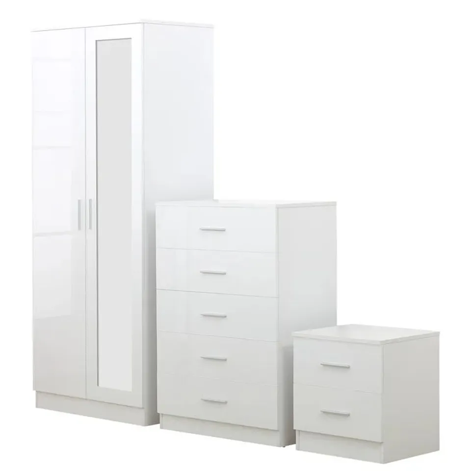 BOXED EVA 3 PIECE BEDROOM SET - 5 DRAWER CHEST ONLY (2 OF 3 BOXES)