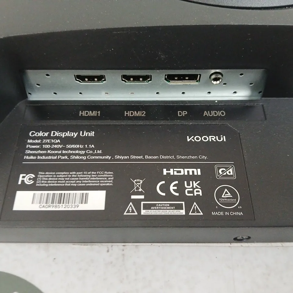 KOORUI COLOR DISPLAY UNIT 27E1QA MONITOR