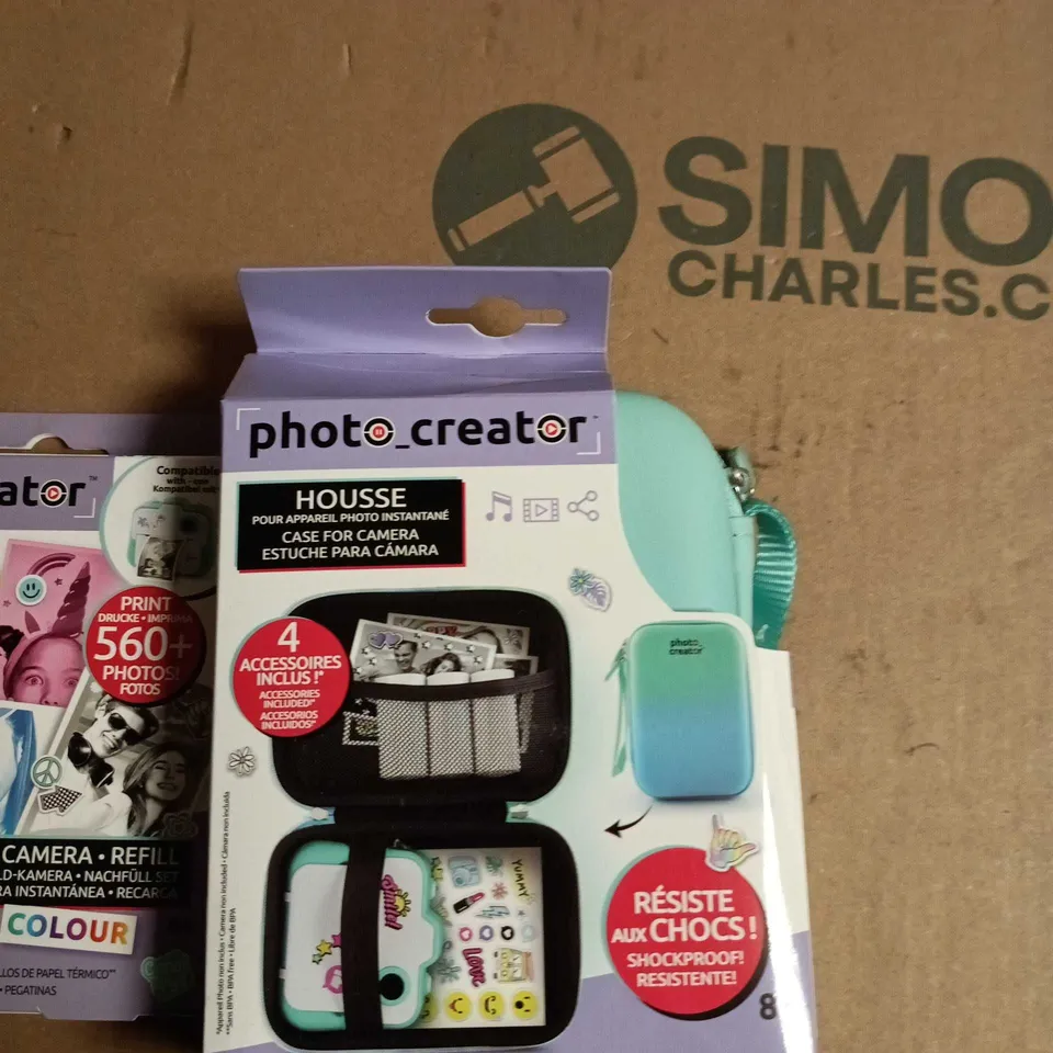 PHOTO CREATOR INSTANT CAMERA REFILL COLOUR – 8 ROLLS + CASE FOR CAMERA 