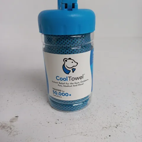 COOLTOWEL BLUE INSTANT COOLING TOWEL BOTTLE – GYM/OUTDOOR