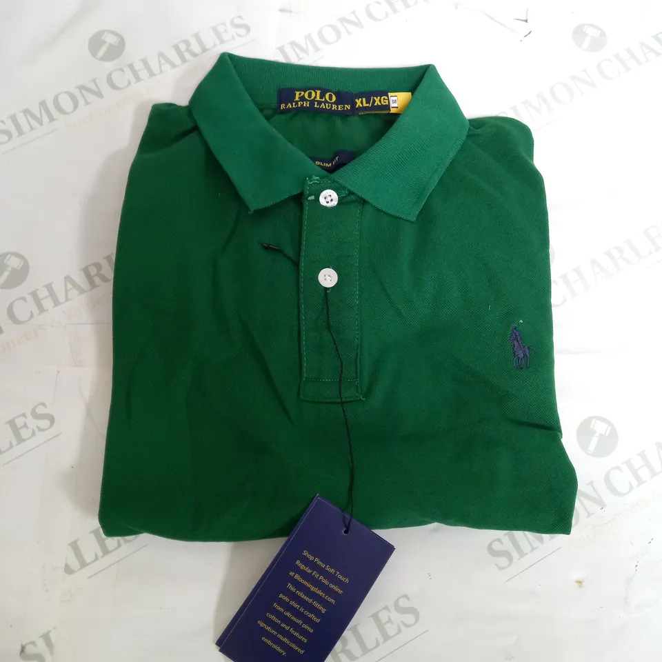 POLO RALPH LAUREN GREEN POLO SHIRT - XL
