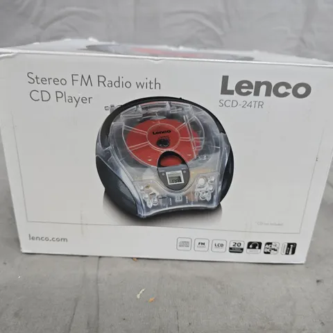 LENCO SCD-24TR STEREO FM RADIO WITH CD PLAYER – BOXED