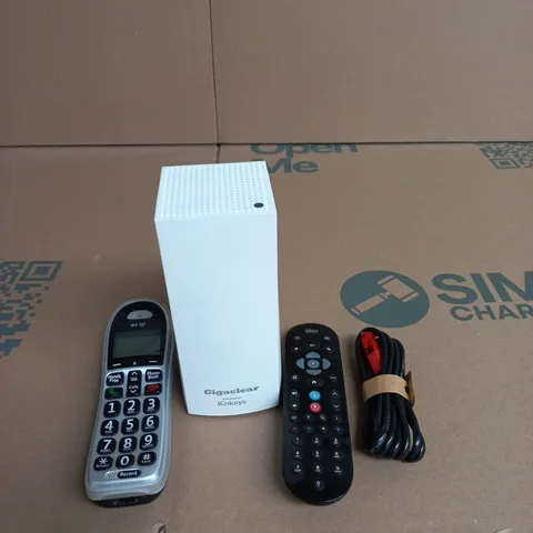 APPROXIMATELY 10 ASSORTED ELECTRICAL PRODUCTS TO INCLUDE REMOTE CONTROLS, WIFI HUBS AND LANDLINE TELEPHONE