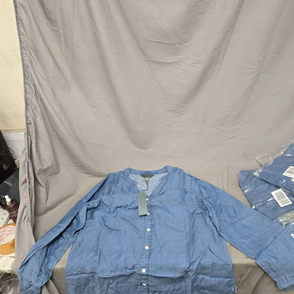 RUTH LANGSFORD DENIM SHIRT – WOMEN'S LIGHTWEIGHT BUTTON-FRONT, UK 18 (US 14), 