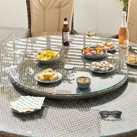 BOXED NESTER BROWN LAZY SUSAN FOR ICE BUCKET TABLE (1 BOX)