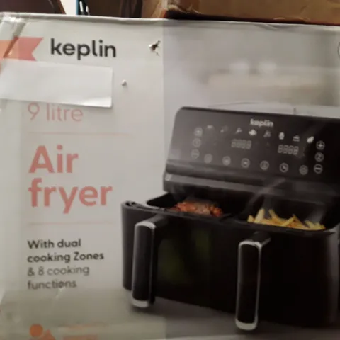 BOXED KEPLIN AIR FRYER WITH DUAL COOKING ZONES BLACK COLOUR
