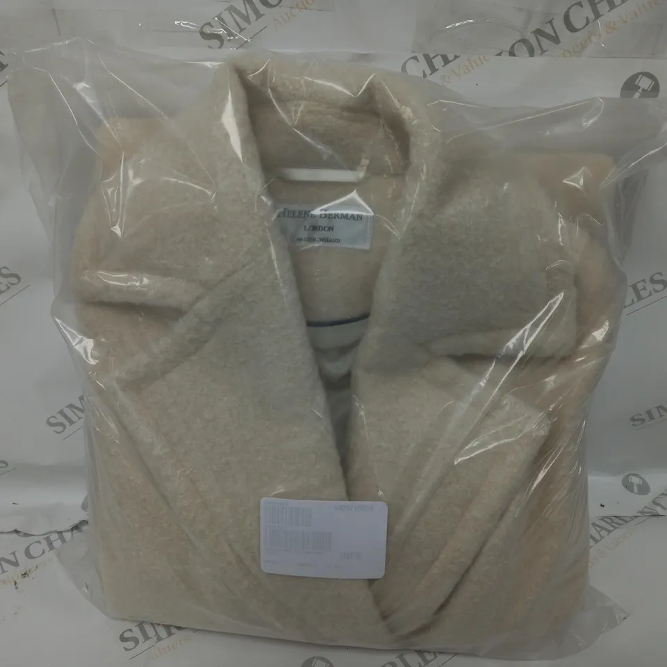 PACKAGED AND SEALED HELENE BERMAN BOILED WOOL COAT WARM WHITE SIZE 8
