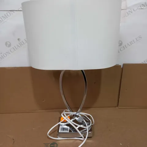 JOHN LEWIS TOM CHROME LINEN SHADE TABLE LAMP