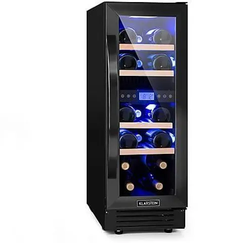 KLARSTEIN FREESTANDING WINE COOLER IN BLACK - BOXED - COLLECTION ONLY 