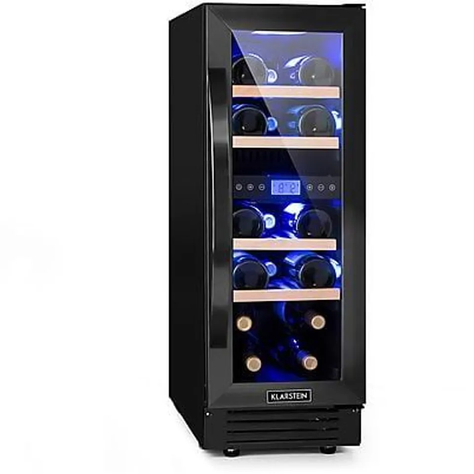KLARSTEIN FREESTANDING WINE COOLER IN BLACK - BOXED - COLLECTION ONLY 