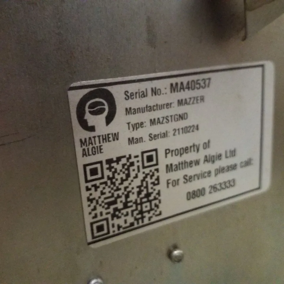 MAZZER LUIGI COMMERCIAL COFFEE GRINDER