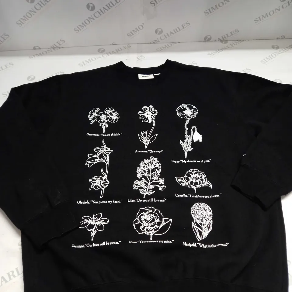 OBEY FLOWER JUMPER SIZE M