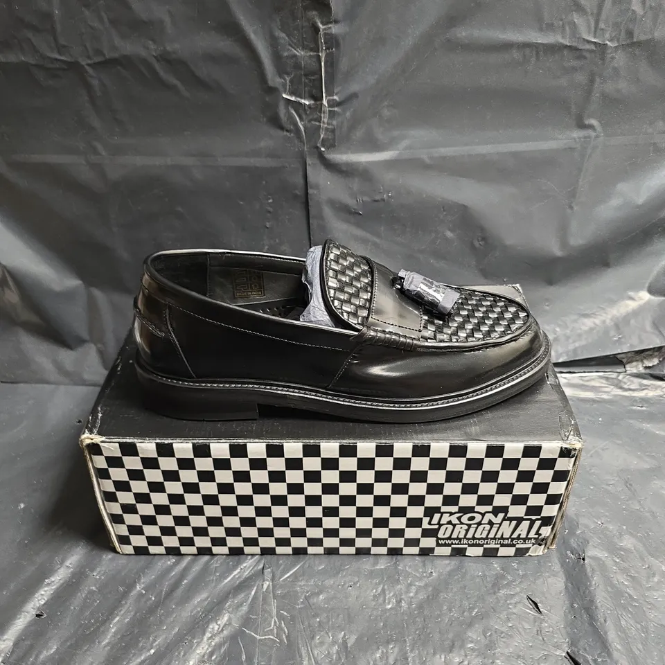 IKON ORIGINAL STAPLE COW LEATHER LOAFERS – BLACK, UK 10 / EU 44