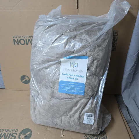HUSH HAVEN TEDDY FLEECE BEDDING 4 PIECE SET 