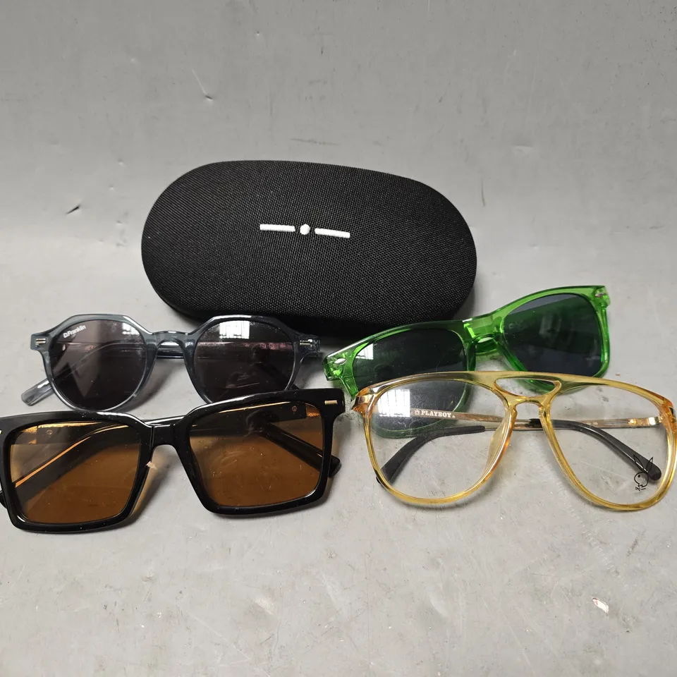 APPROXIMATELY 8 ASSORTED VISION CARE ITEMS TO INCLUDE - SUN GLASSES ,CARRY CASE  , EYEWEAR GLASSES