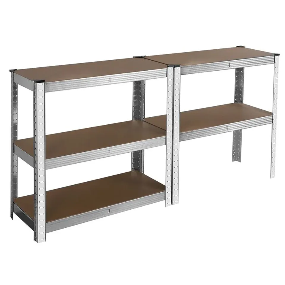BOXED 150CM 5 SHELF SHELVING UNIT - SILVER
