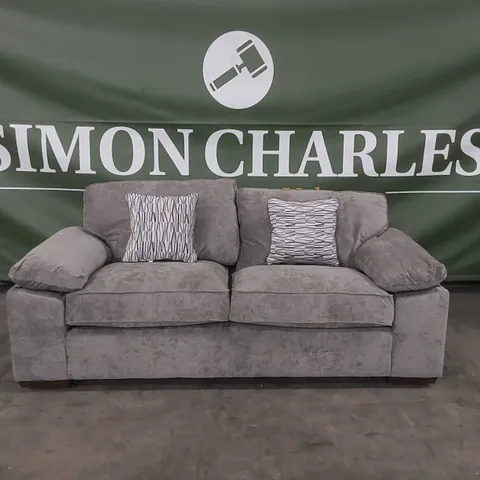 QUALITY DESIGNER WATERFORD 3 SEATER FABRIC UPHOLSTERED SOFA