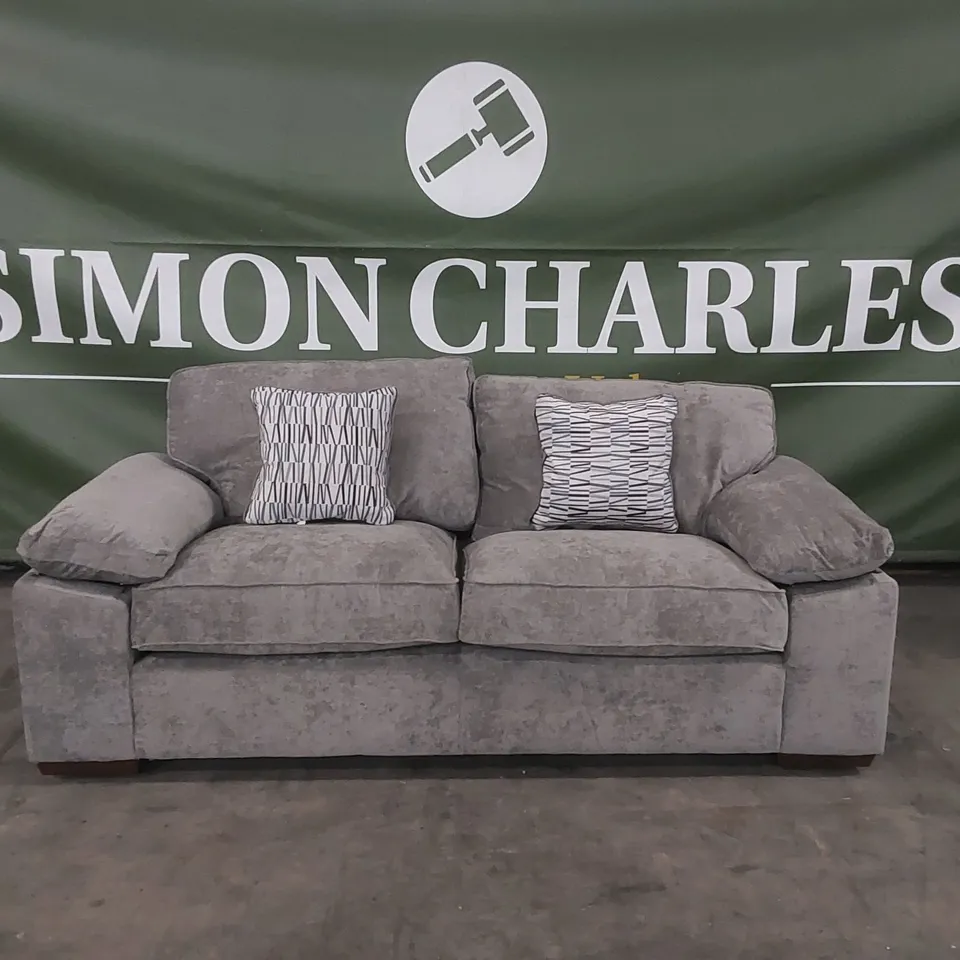 QUALITY DESIGNER WATERFORD 3 SEATER FABRIC UPHOLSTERED SOFA