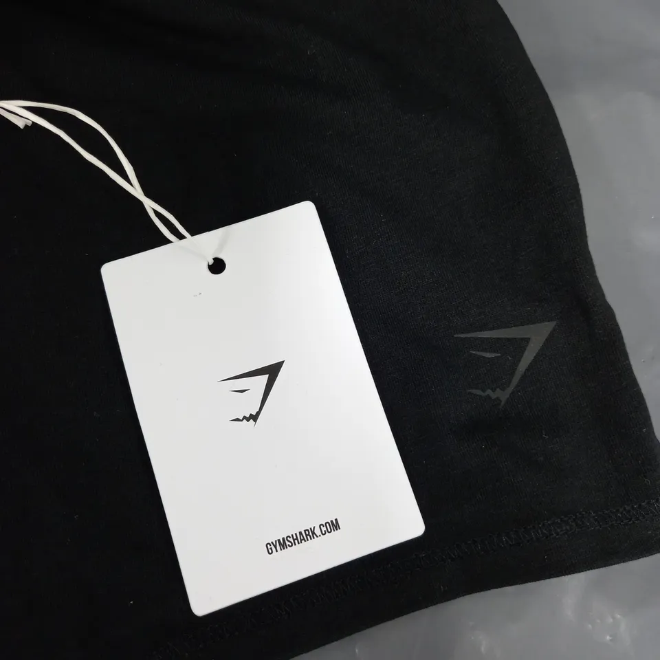 GYMSHARK COTTON SHORTIN BLACK - SMALL
