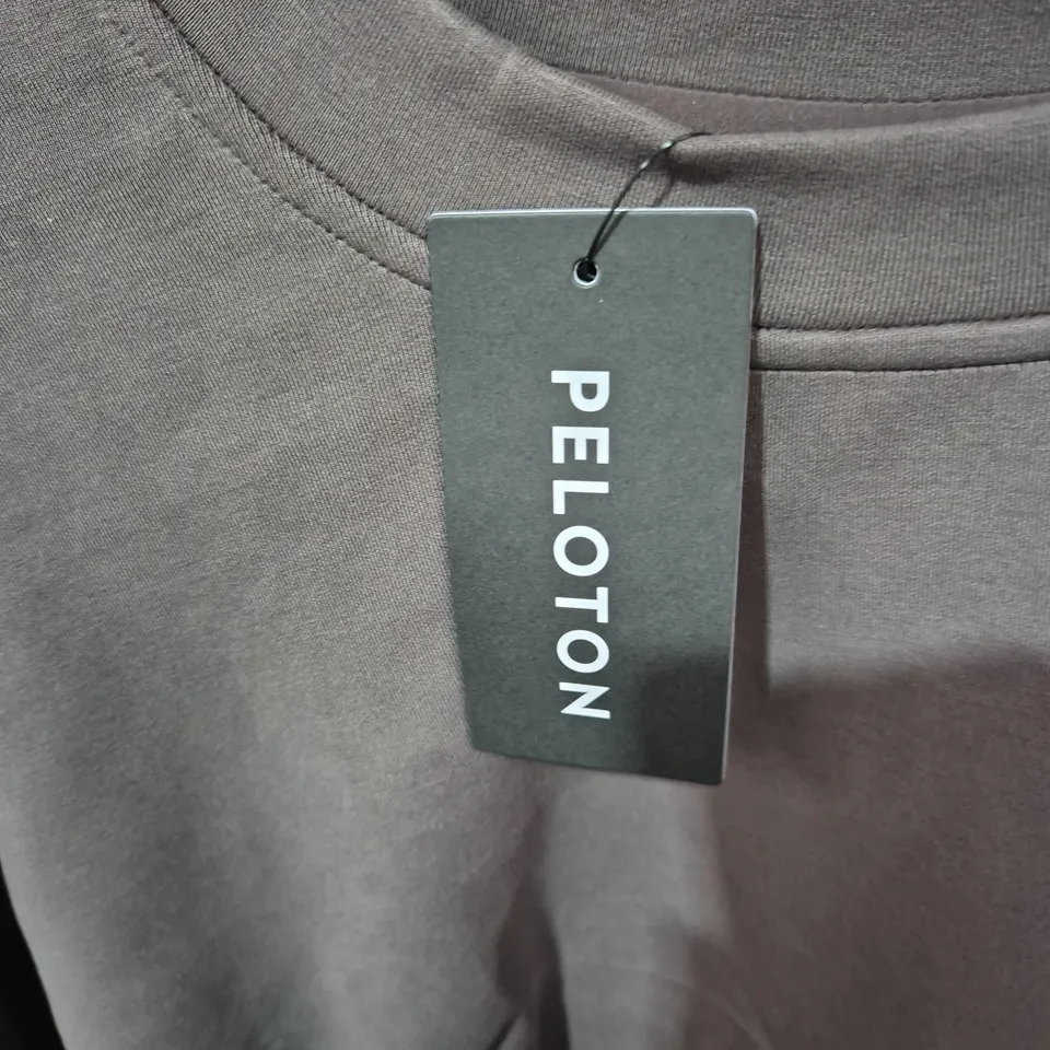 PELOTON OVERSIZED CROP CREW SWEATSHIRT – BROWN, SIZE 2